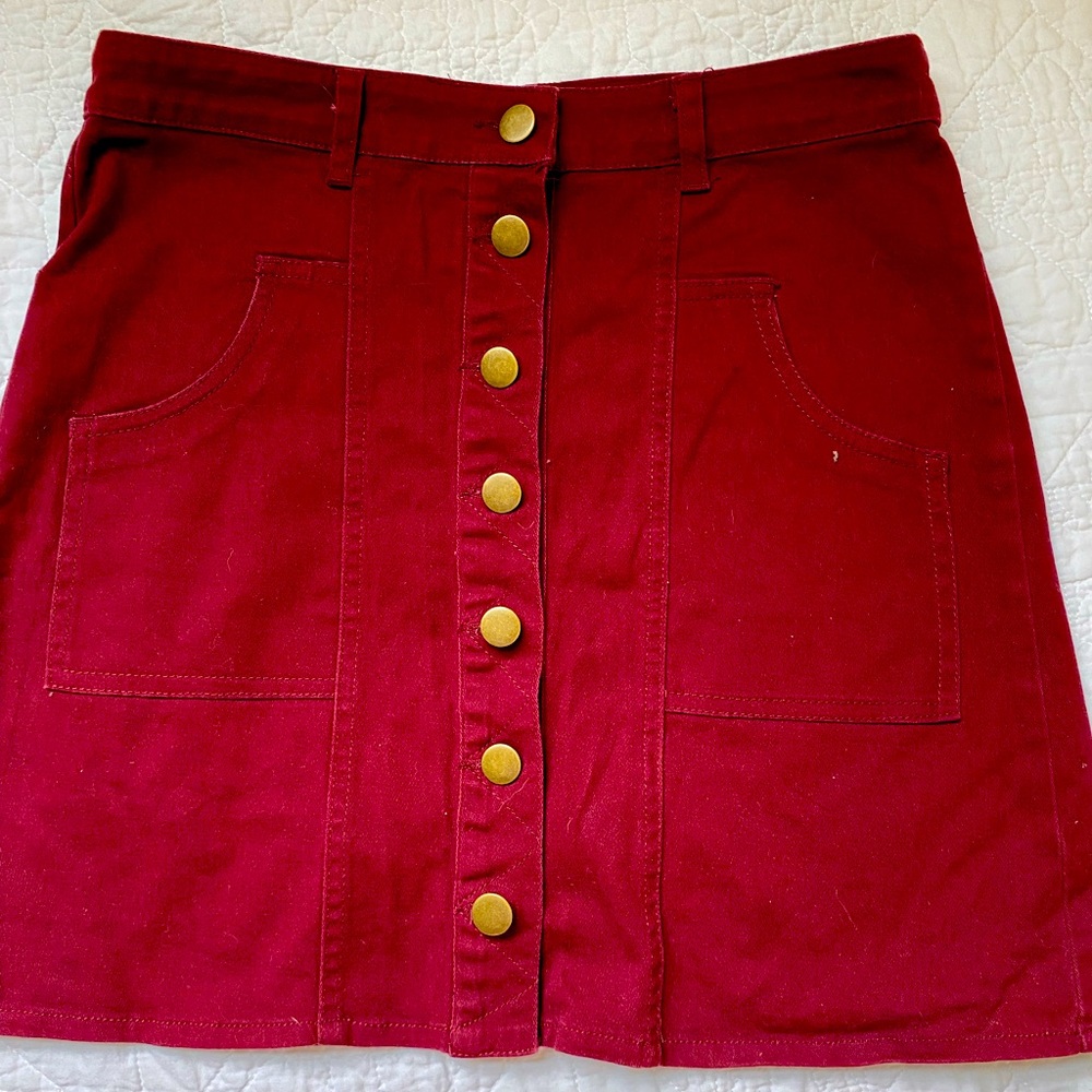 Red skirt